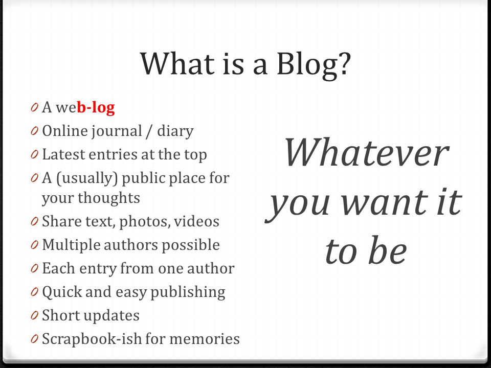 What is a Blog.