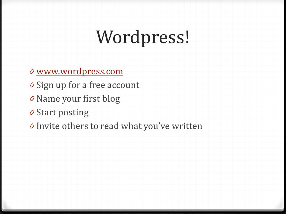 Wordpress.