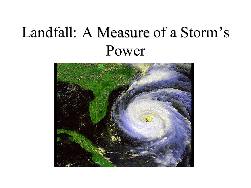 Measure Landfall: A Measure of a Storm’s Power
