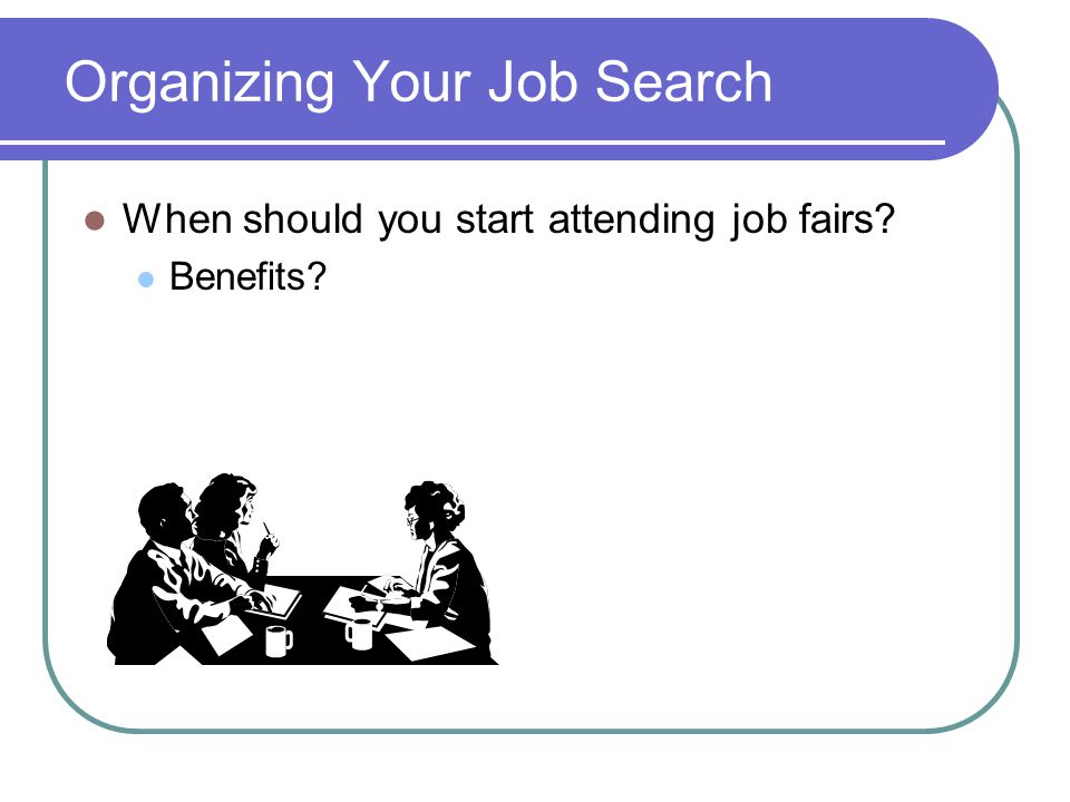 organizing your job search