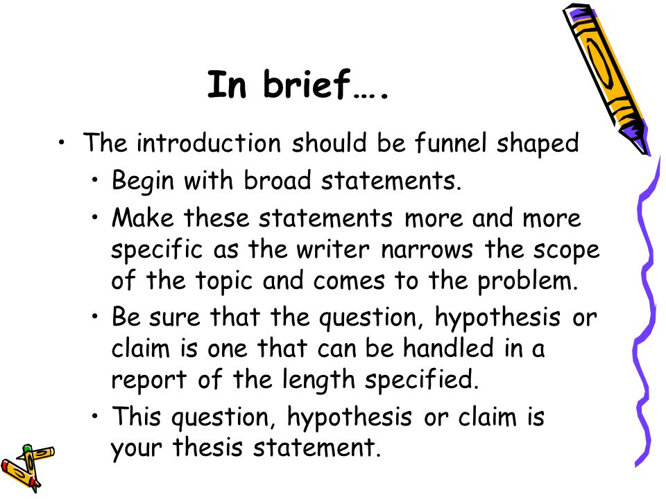 A Good Thesis Is