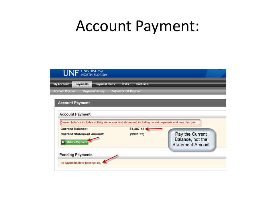 Account Payment: