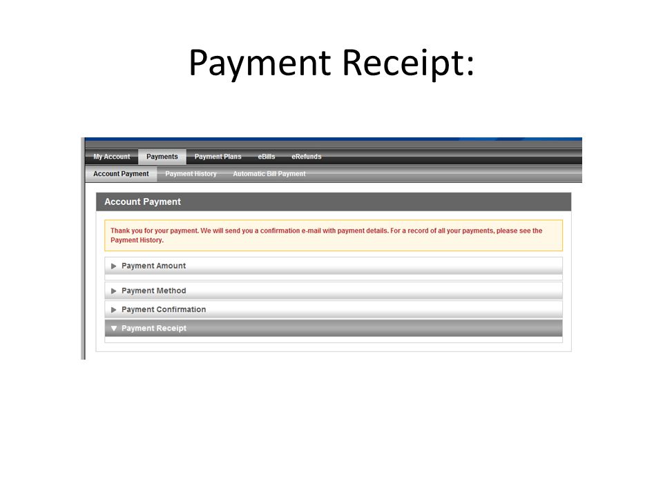 Payment Receipt: