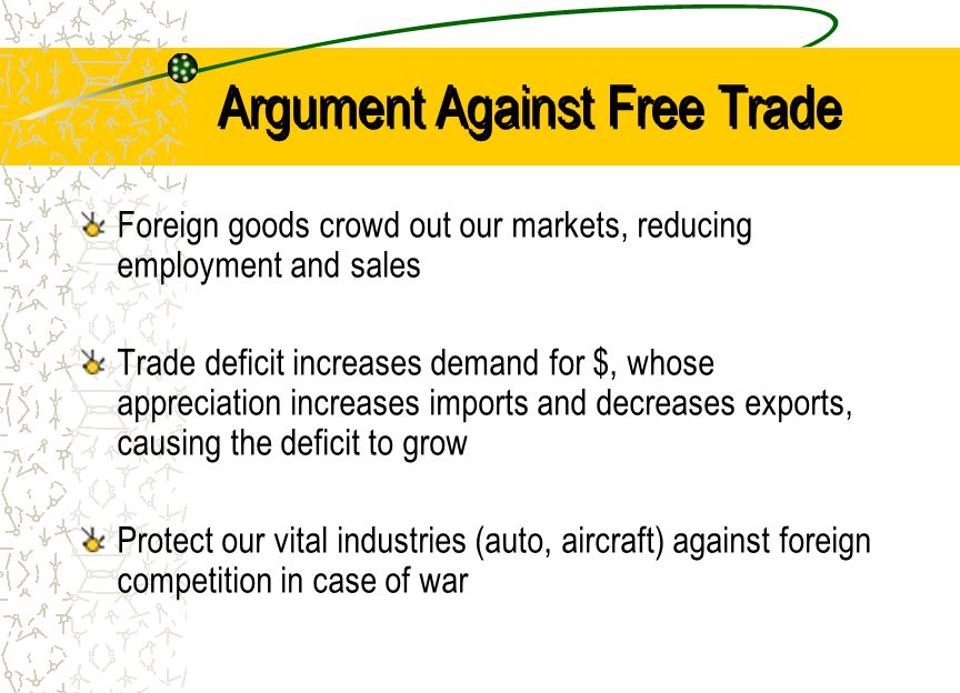an argument against the free trade concept in canada Despite many advantages, free trade policy has never been completely adopted by all the countries of the world particularly after the world war ii, the policy was abandoned even by those who had previously adopted it the following arguments are given against free trade policy 1 unrealistic. an argument against the free trade concept in canada Despite many advantages, free trade policy has never been completely adopted by all the countries of the world particularly after the world war ii, the policy was abandoned even by those who had previously adopted it the following arguments are given against free trade policy 1 unrealistic.
