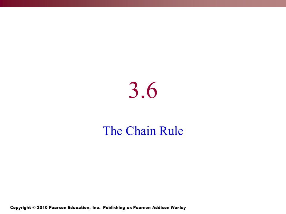 3.6 The Chain Rule