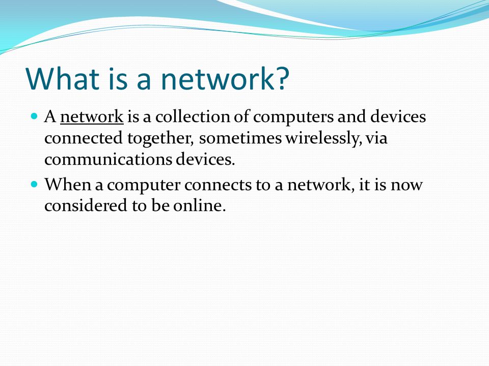 What is a network.