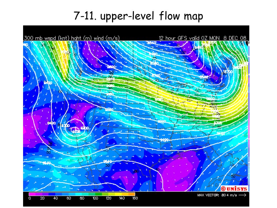 7-11. upper-level flow map