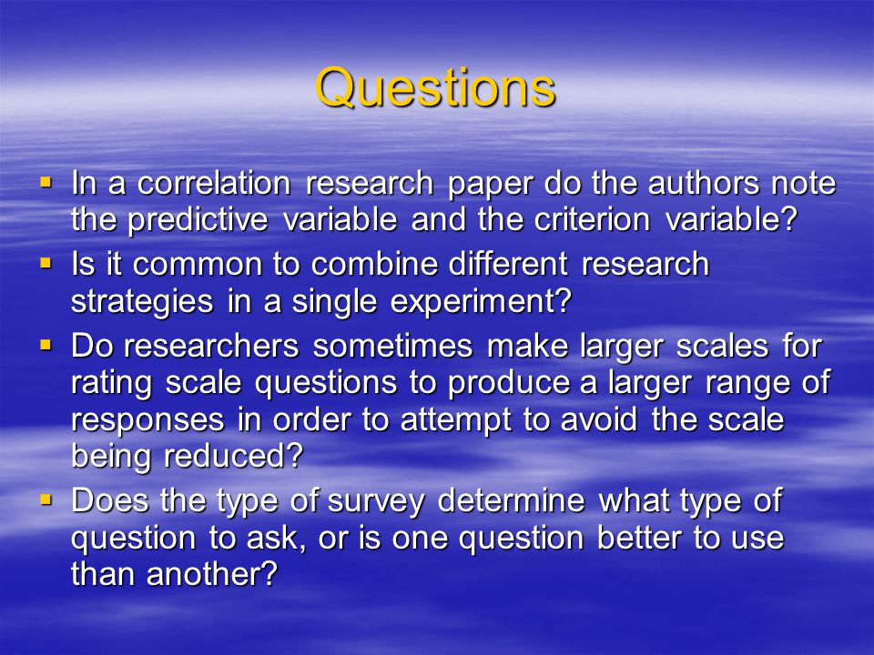 Common questions about research papers