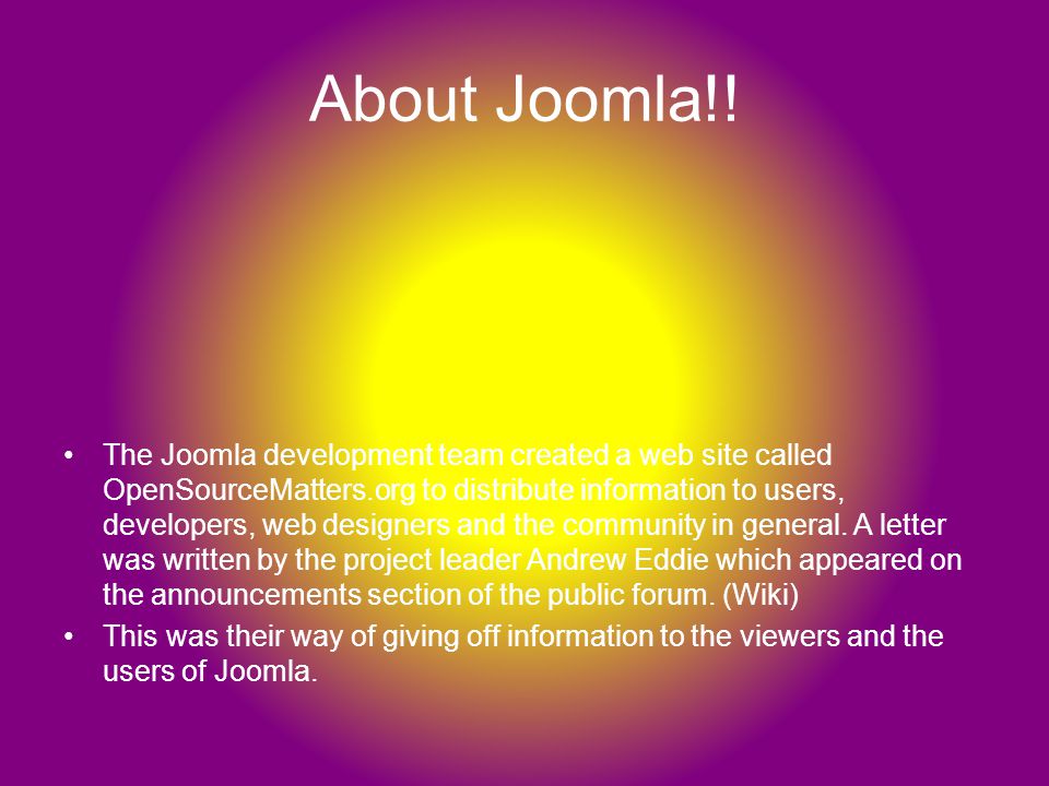 About Joomla!.
