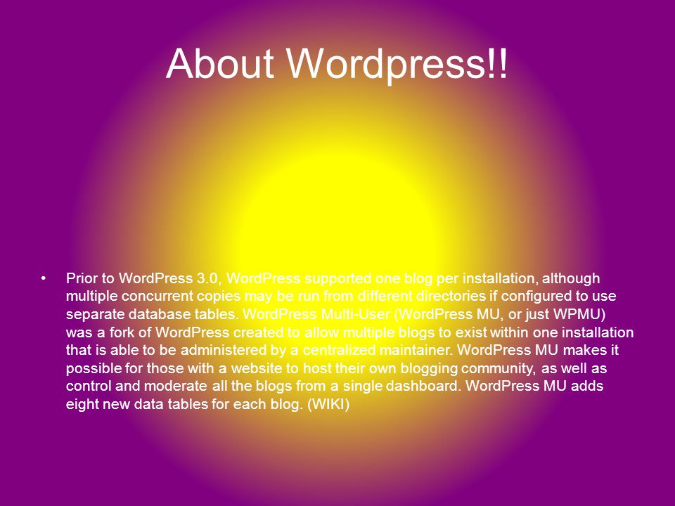About Wordpress!.