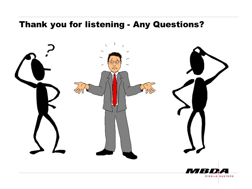 Thank you for listening - Any Questions