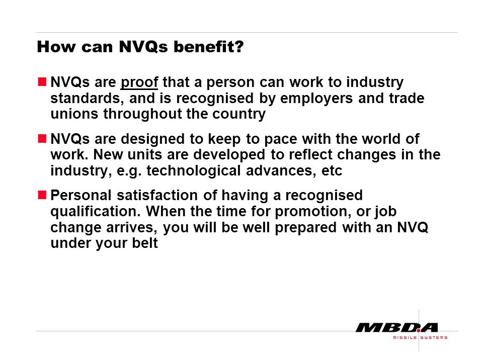 How can NVQs benefit.