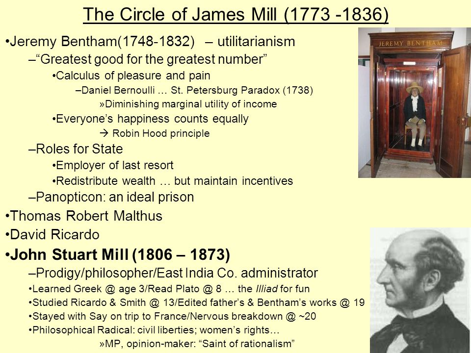the circle of james mill jeremy bentham utilitarianism jeremy bentham works