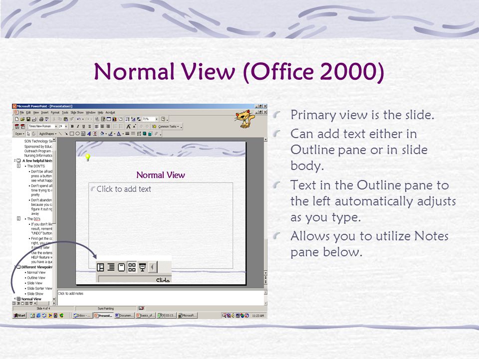 A Quick Tour of The Toolbars InsertViewFormatSlide ShowDraw