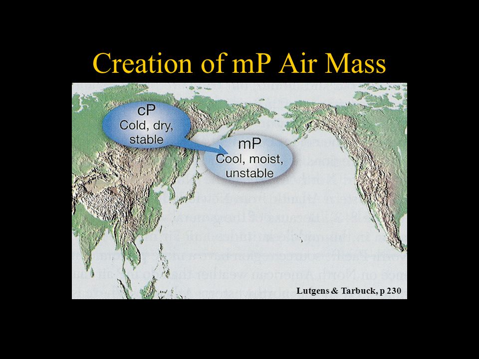 Creation of mP Air Mass Lutgens & Tarbuck, p 230