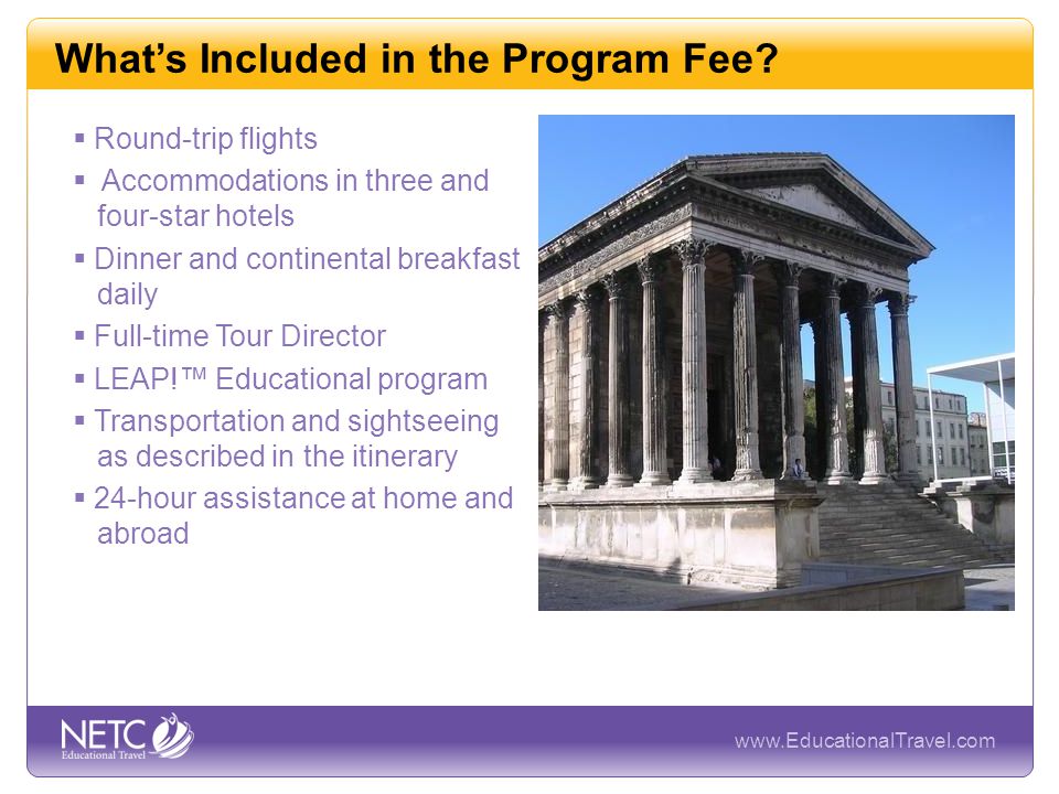 What’s Included in the Program Fee.