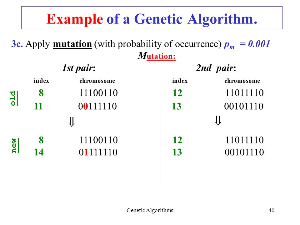 example for genetic algorithm Village search genetic algorithm matching crossover example.