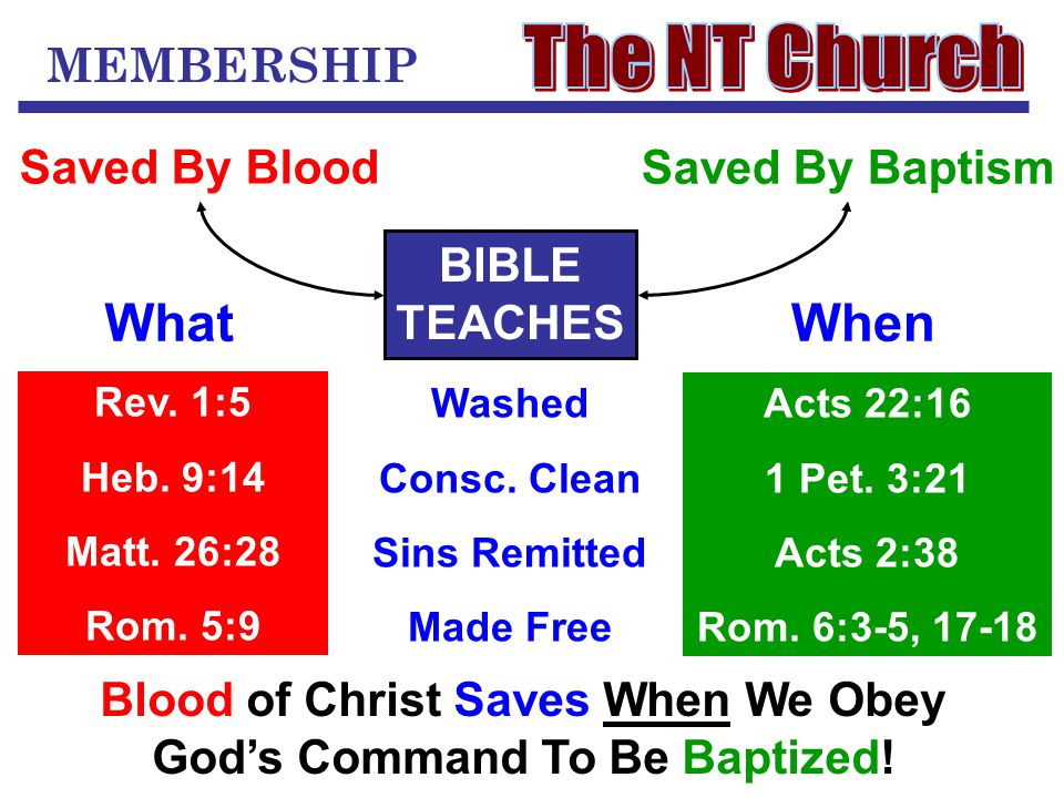 Saved By Blood Saved By Baptism WhatWhen Rev. 1:5 Heb.