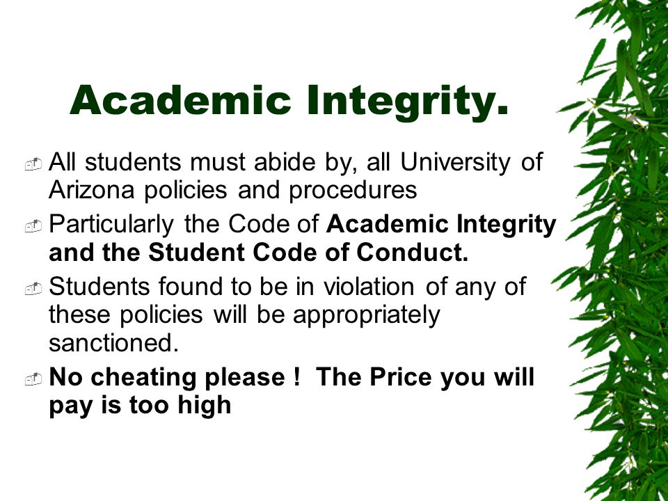 Academic Integrity.