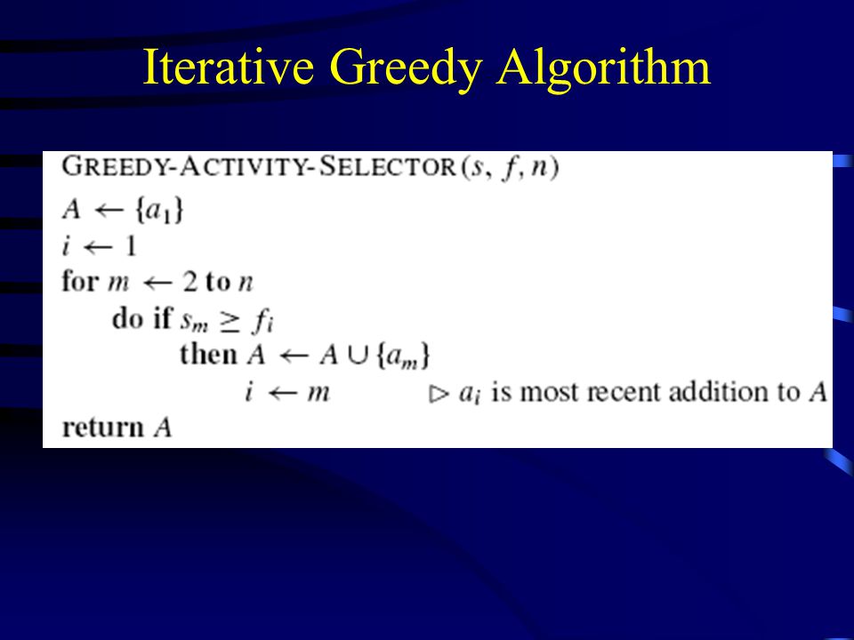Iterative Greedy Algorithm