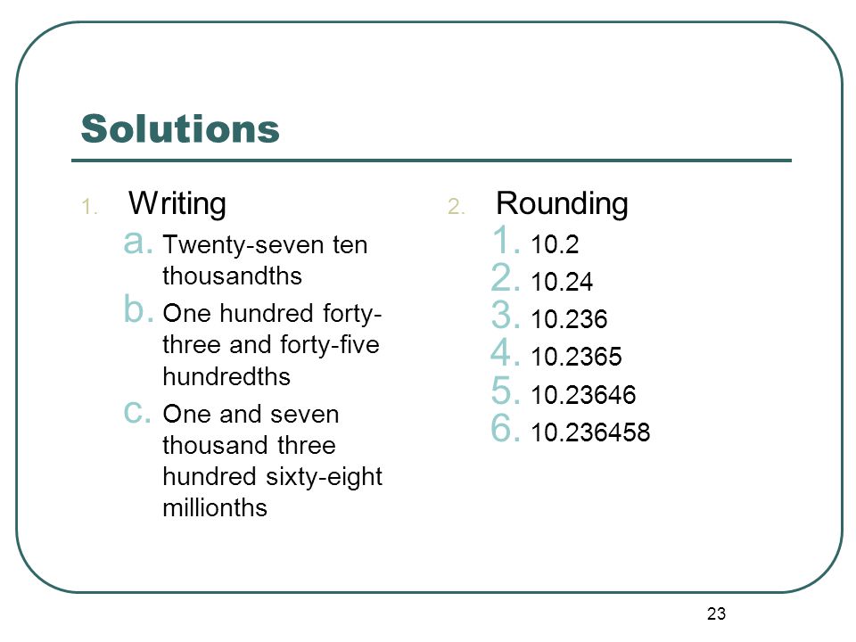 How to write five hundreths
