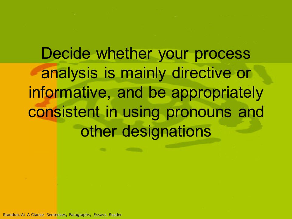 Directive process analysis essay topics