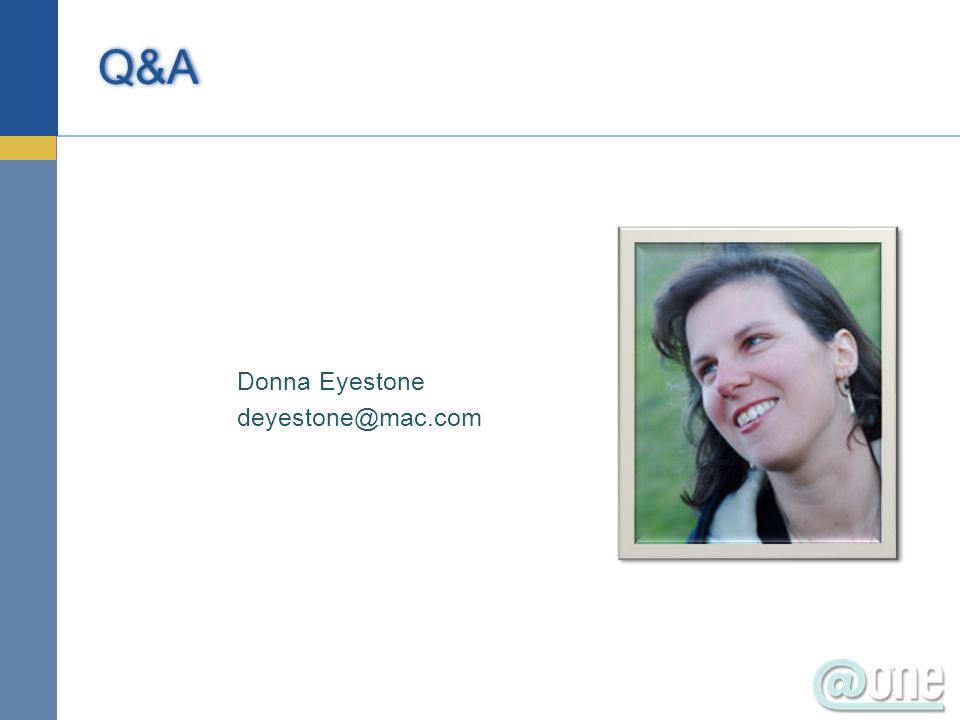Donna Eyestone Q&A