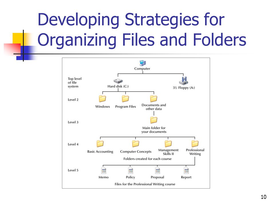 10 Developing Strategies for Organizing Files and Folders