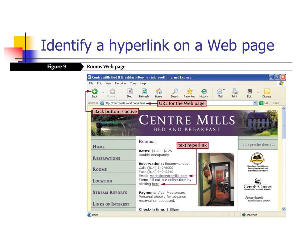 30 Identify a hyperlink on a Web page