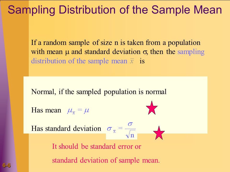 6-5 Example: Sampling Distribution of Mean