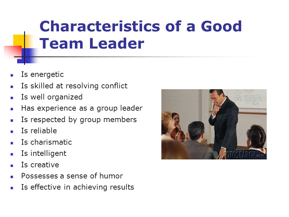 characteristics of a team leader