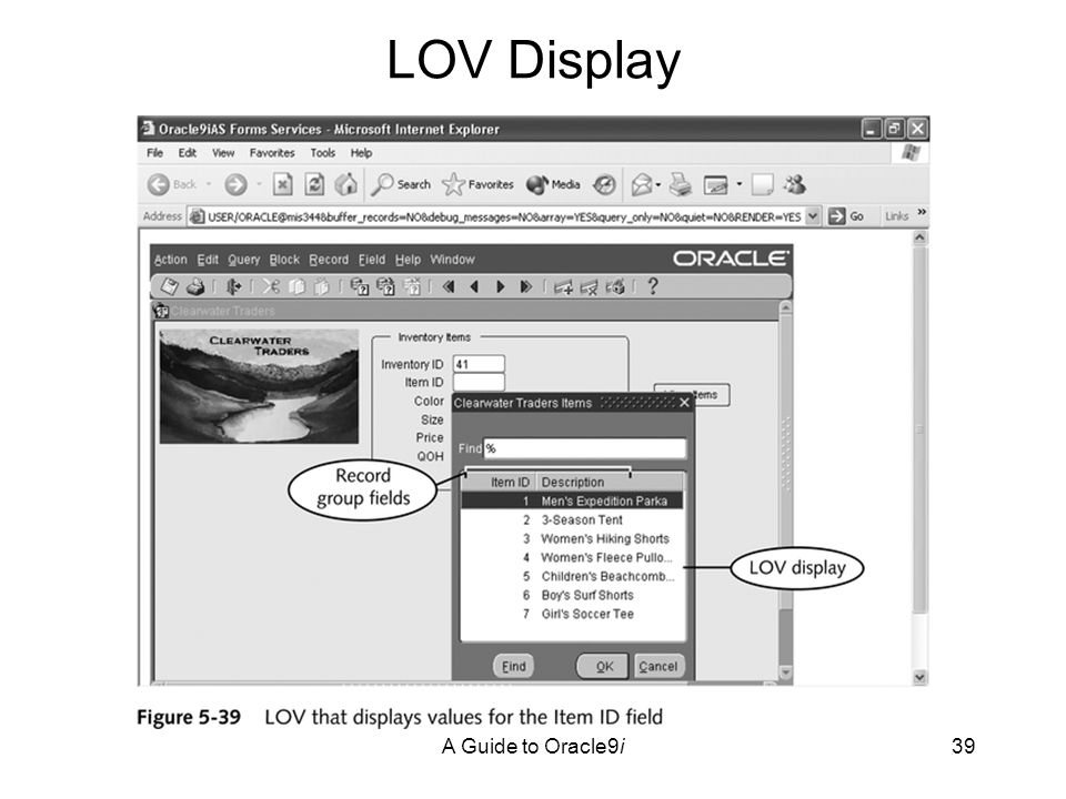 A Guide to Oracle9i39 LOV Display