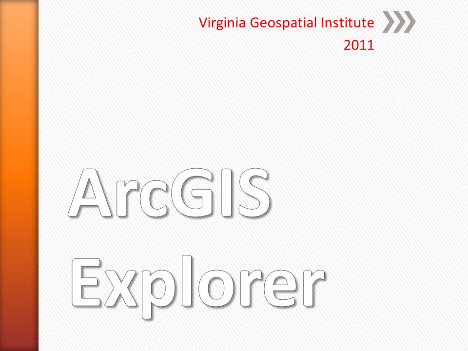 Virginia Geospatial Institute 2011