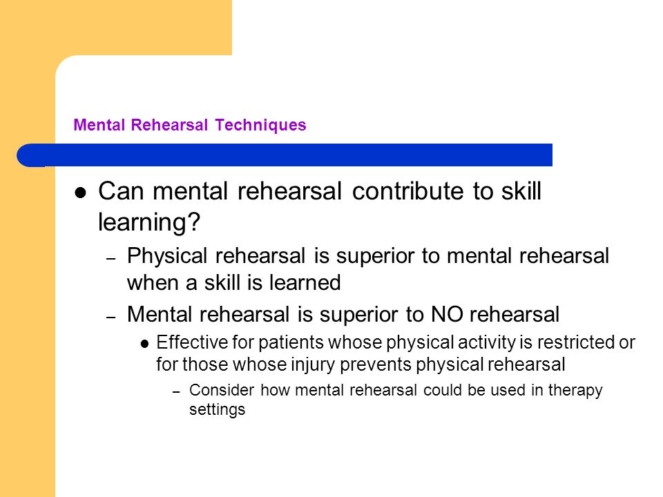 rehearsal techniques