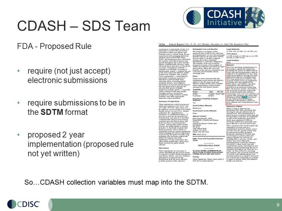 cdash initiative rhonda facile project director cdisc cdash project sdtm format