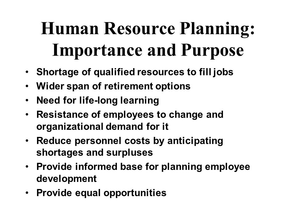human resource planning