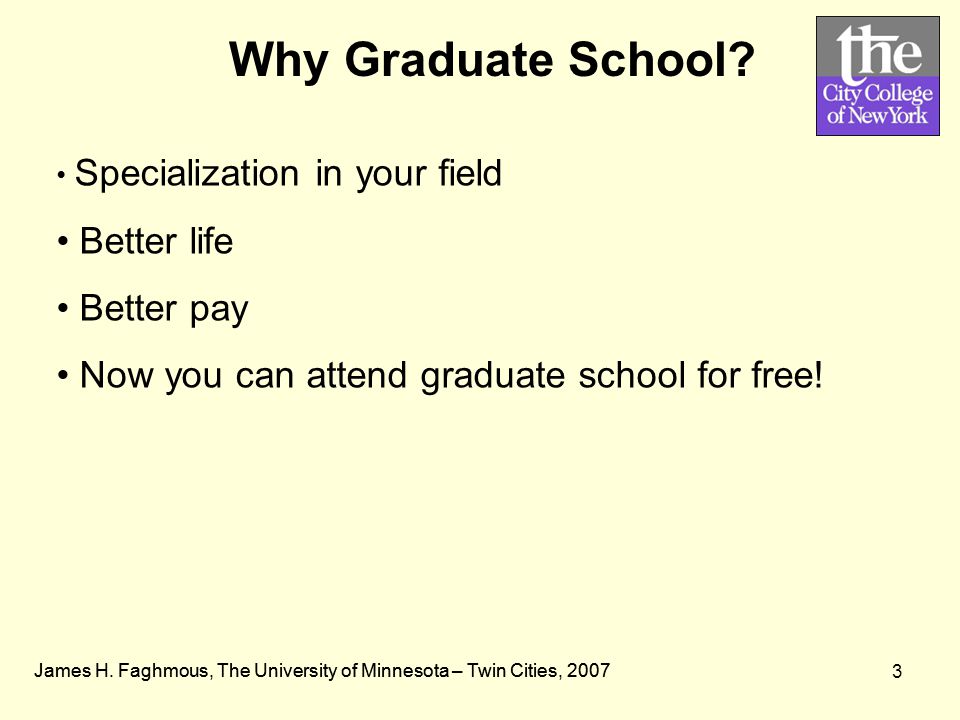 James H. Faghmous, The University of Minnesota – Twin Cities, Why Graduate School.