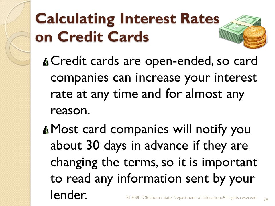 interest rate on credit cards calculator
