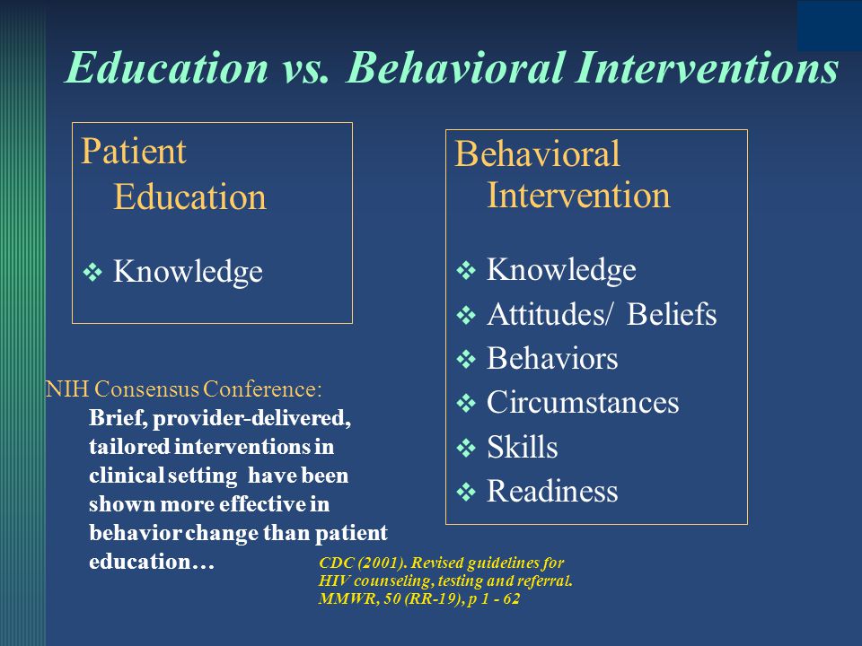 What are Tailored Behavioral Interventions.