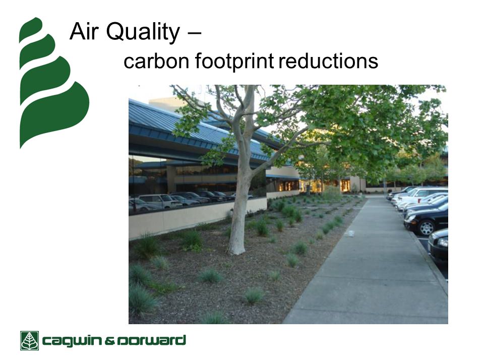 Air Quality – carbon footprint reductions