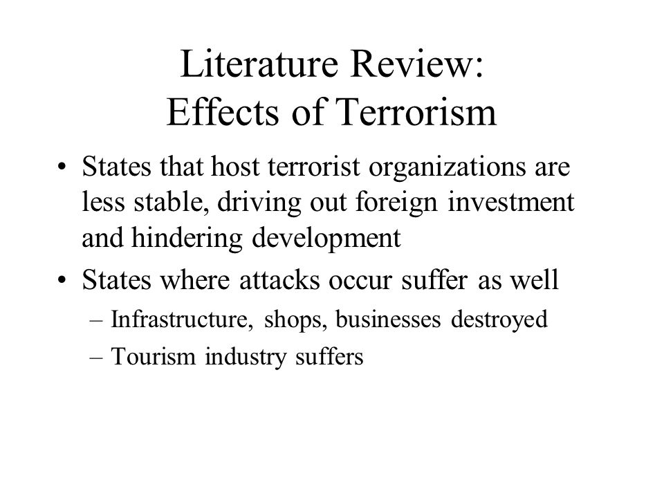 effects of terrorism