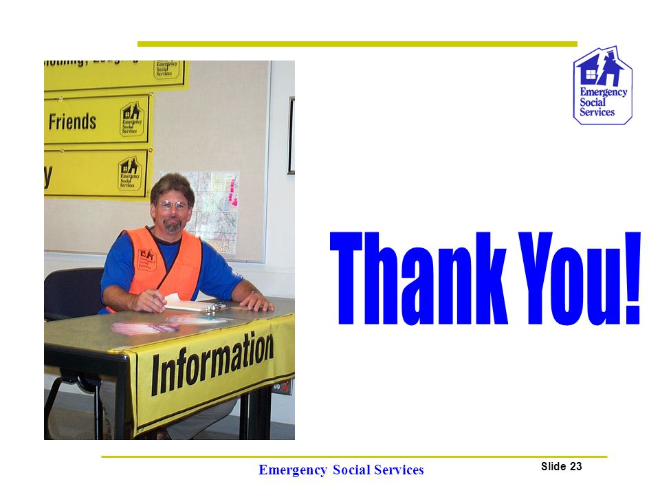 Slide 23 Emergency Social Services