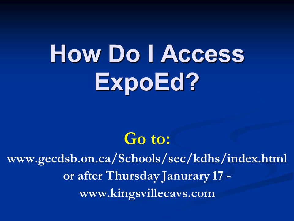 How Do I Access ExpoEd.