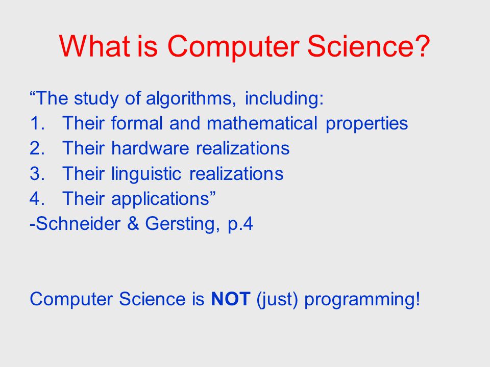 What is Computer Science.