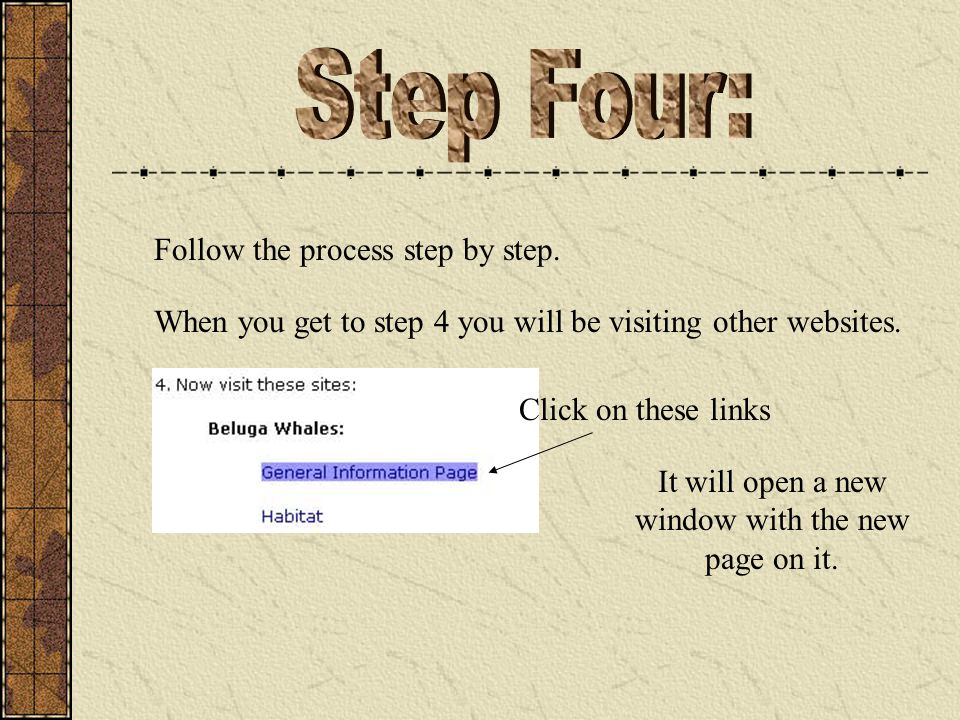 Follow the process step by step. When you get to step 4 you will be visiting other websites.