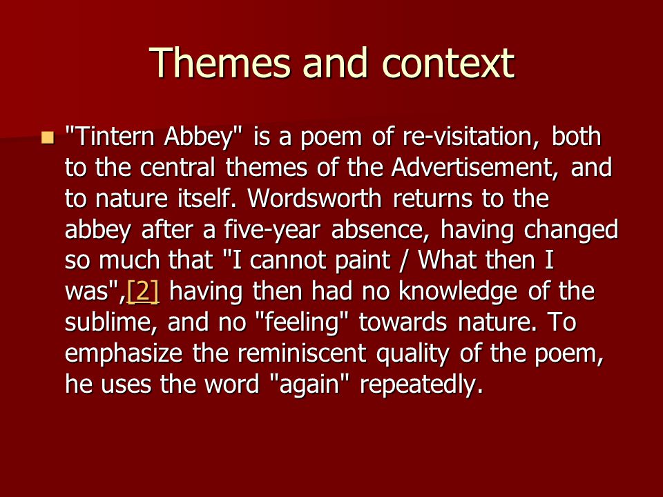 tintern abbey poem and it s summary for each stanza tintern abbey poem and it s summary for each stanza