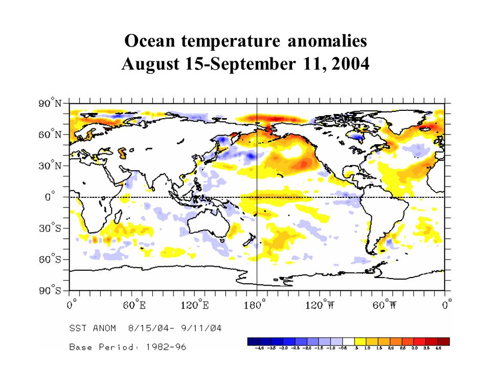 Ocean temperature anomalies August 15-September 11, 2004