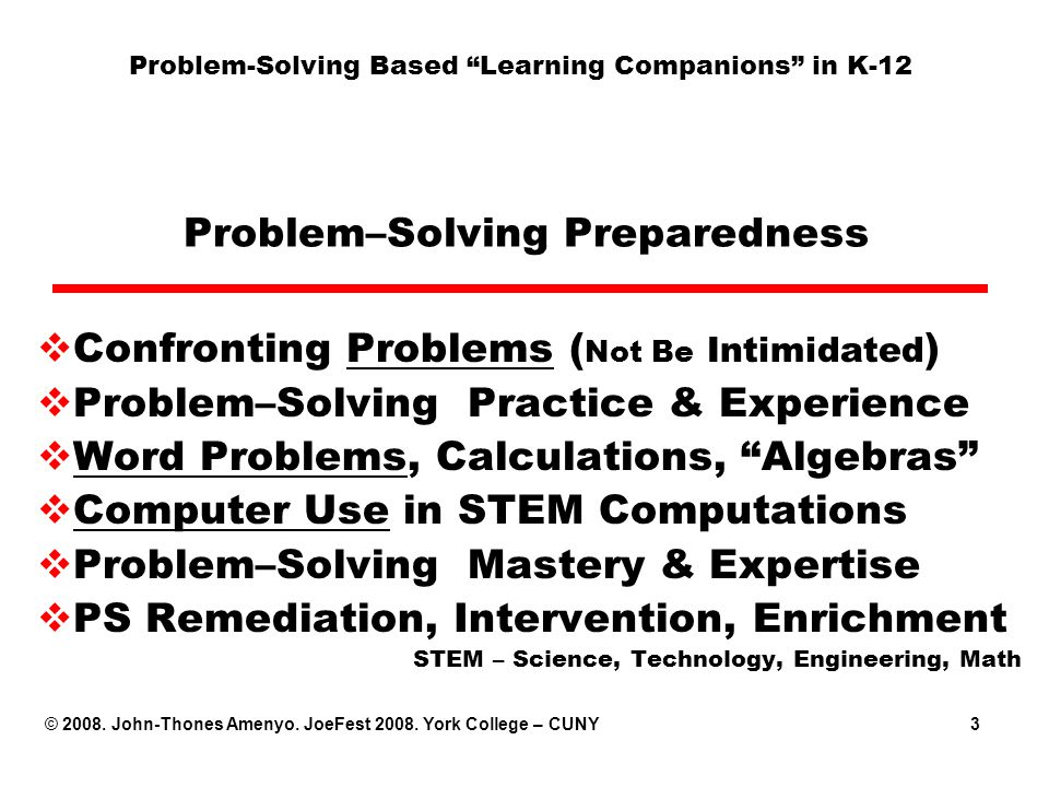 Problem Solving Writing