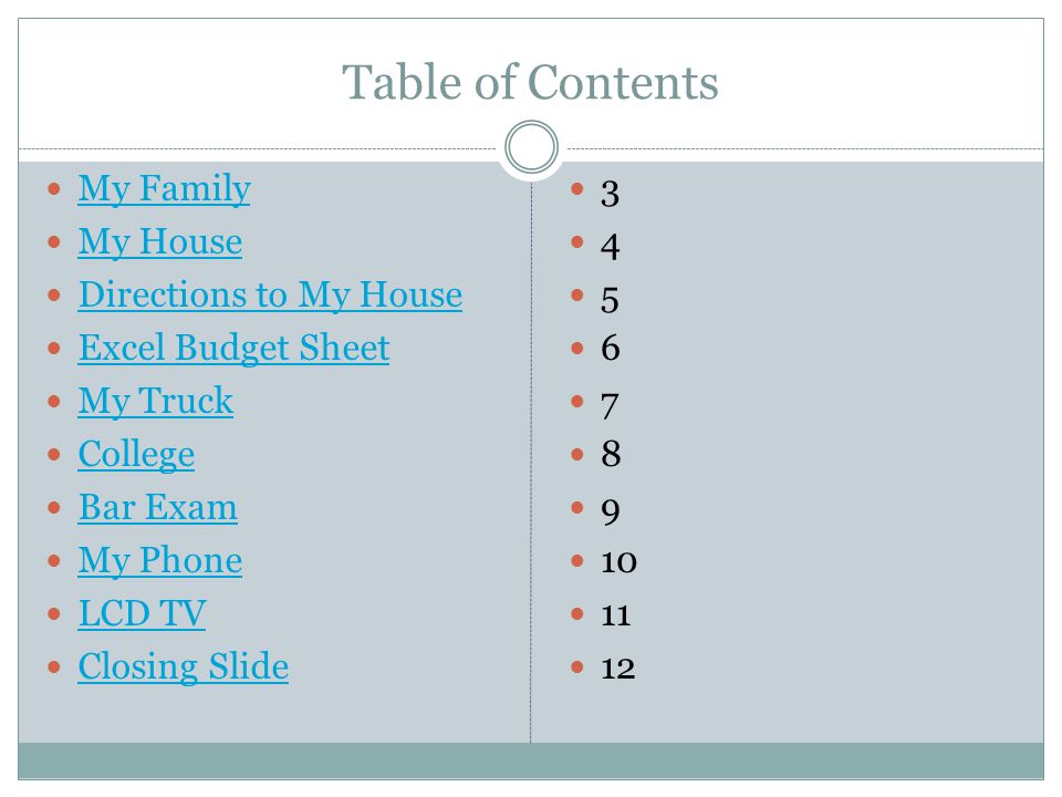 my family budget