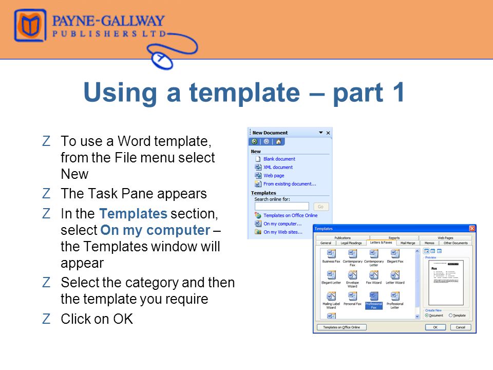 european computer driving licence module 3 – word processing european computer driving licence module 3 – word processing, Presentation templates